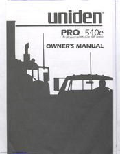 Uniden PRO 540e Owner's Manual
