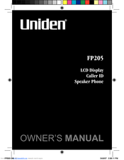 Uniden FP205 Owner's Manual