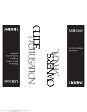 Uniden UCIS 3000 Owner's Manual