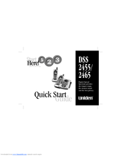 Uniden DSS 2465 Quick Start Manual