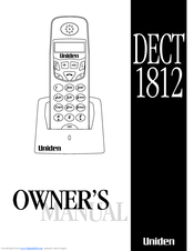 Uniden DECT 1812 Owner's Manual