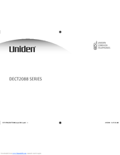 Uniden DECT2088 - DECT 2088 Cordless Phone Base Station User Manual