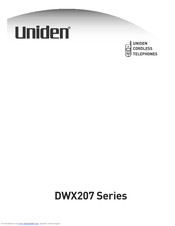 Uniden DWX207 - Cordless Extension Handset User Manual