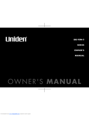 Uniden DXI 4286-2 Series Owner's Manual