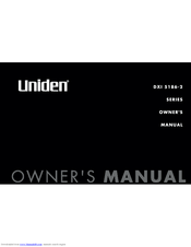 Uniden DXI 5186-2 Series Owner's Manual
