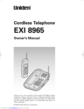 Uniden EXI 8965 Owner's Manual