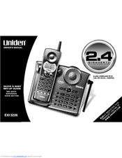 Uniden EXI3226 - EXI 3226 Cordless Phone Owner's Manual