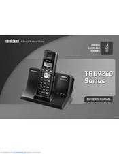 Uniden TRU9260 - TRU 9260 Cordless Phone Owner's Manual