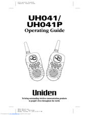 Uniden UH041/ Operating Manual