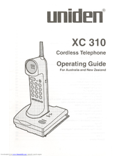Uniden XC310 Operating Manual