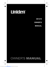 Uniden XS1210 Owner's Manual
