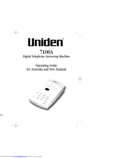 Uniden 7100A Operating Manual