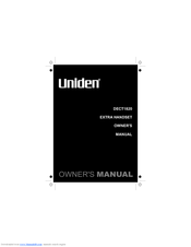Uniden DECT1820 Owner's Manual