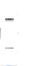 Uniden EXAI2248 series Manual