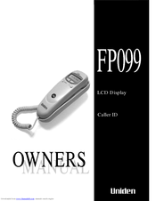Uniden FP099 Owner's Manual