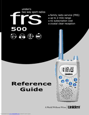 Uniden FRS500 Reference Manual