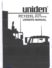 Uniden PC122XL Owner's Manual