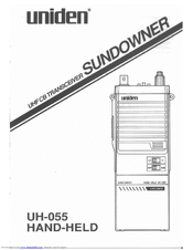 Uniden Sundowner UH-055 Owner's Manual