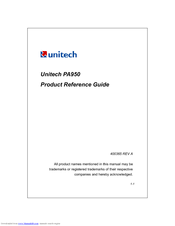 Unitech PA950 Product Reference Manual