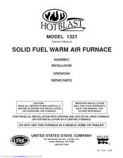 USSC Hotblast 1321 Owner's Manual