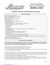 USSC Ashley EC95 Installation, Operation And Maintenance Instructions