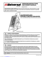 Universal 35-R Operating Instructions And Owner's Manual