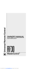 Universal Remote Control RF30 MASTERCONTROL Owner's Manual