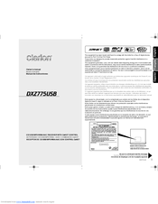 Clarion DXZ775USB Owner's Manual