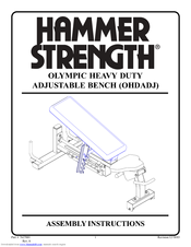 Life Fitness Hammer Strenght OHDADJ Assembly Instructions Manual