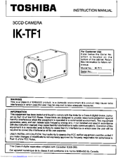Toshiba IK - TF1 Instruction Manual