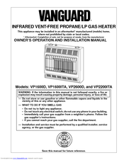 Vanguard VP1600ITA Owner's Operation And Installation Manual