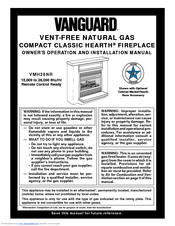 Vanguard VMH26NR Owner's Operation And Installation Manual