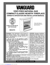 Vanguard VMH26TN Owner's Operation And Installation Manual