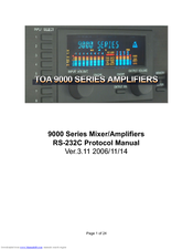 Toa RS 232C Protocol Manual