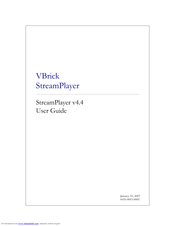 VBrick Systems StreamPlayer v4.4 User Manual
