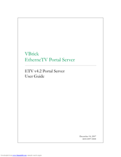 VBrick Systems Portal Server ETV v4.2 User Manual