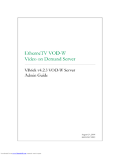 VBrick Systems VOD-W Server VBrick v4.2.3 Admin Manual
