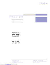 VBrick Systems VBDirectory User Manual