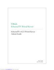 VBrick Systems EtherneTV v4.2.1 Portal Server Admin Manual