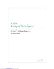 VBrick Systems VEMS v5.0 Portal Server User Manual