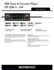 VDO CR 5206 X - 24V Product Information