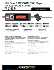 VDO TR 7327 B Specification Sheet