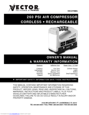 Vector VEC270MG Owner's Manual & Warranty