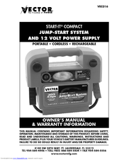 Vector Start-It Comapct VEC016 Owner's Manual & Warranty