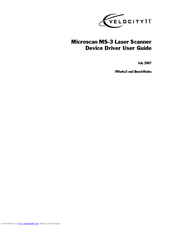 Velocity Microscan MS-3 Driver Manual