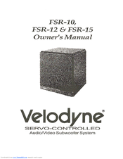 Velodyne FSR-15 Owner's Manual