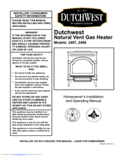 Vermont Castings Dutchwest 2467 Installation And Operating Manual