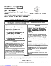 CFM UC181L Installation And Operating Instructions Manual