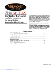 Vermont Castings Montpelier LHE30SSB Installation Instructions Manual