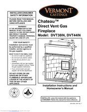 Vermont Castings Chateau DVT44IN Installation And Homeowner's Manual